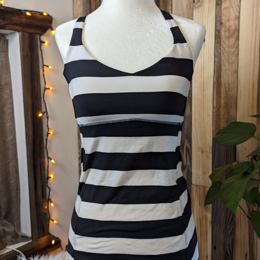 Lululemon Practice Daily Stripe Satin Strap Tank